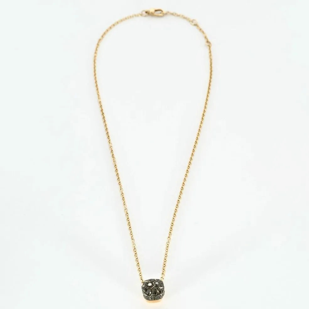 POMELLATO - Nudo - Pendentif petit modèle en Or rose et Diamants noirs