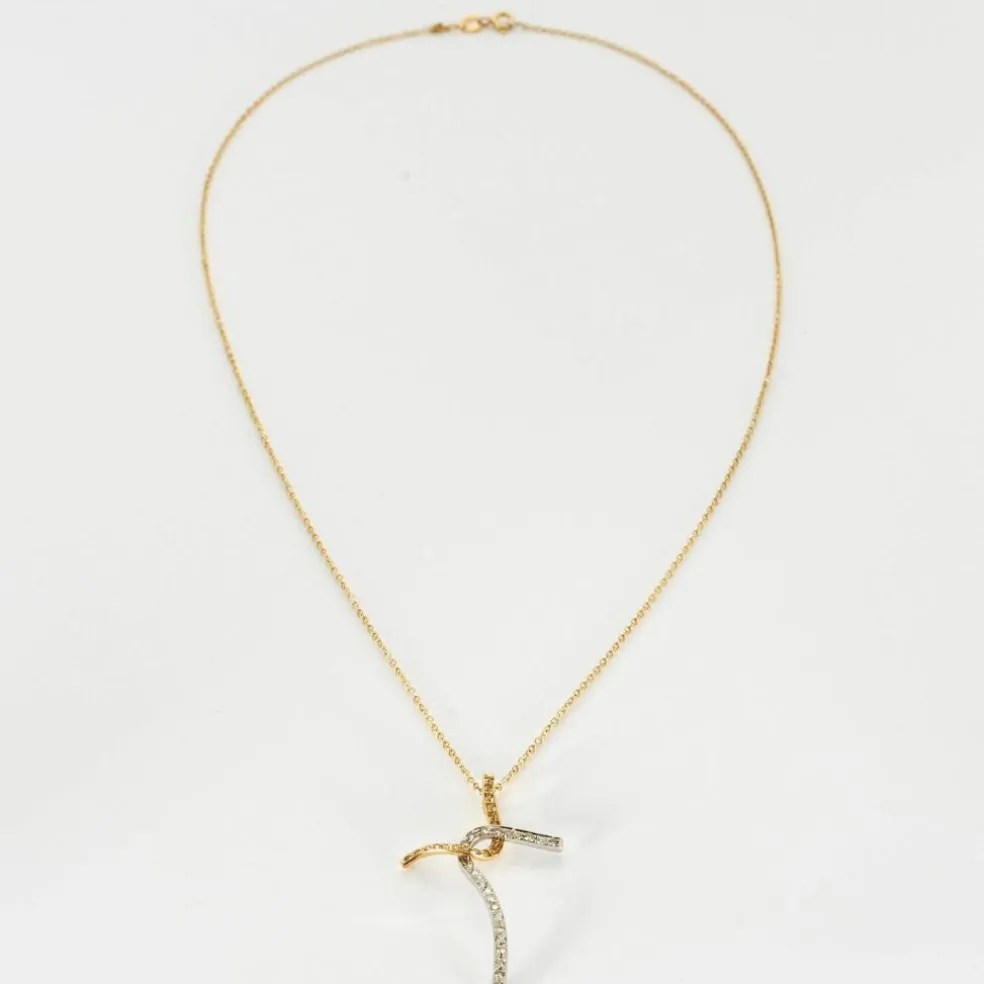 Portosette Gioielli, Camogl - Collier or jaune et gris diamants