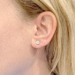 Puces d'oreilles diamants.