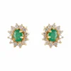 PUCES D'OREILLES DIAMANTS & EMERAUDES