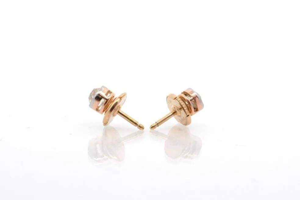 Puces d’oreilles diamants en or