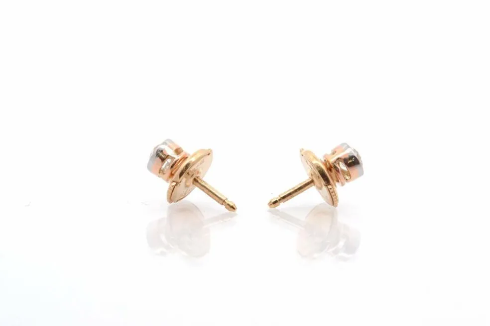 Puces d’oreilles en or et diamants