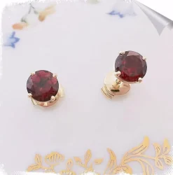 Puces d'oreilles Grenats Ø 6 mm