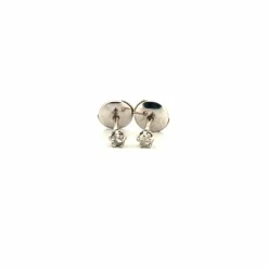 Puces d'oreilles Or Blanc 18 k