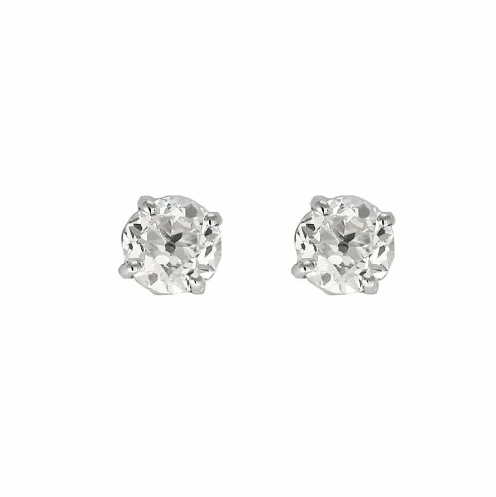 Puces d'oreilles or blanc et diamant