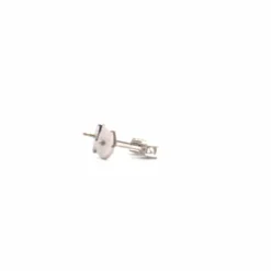 Puces d'oreilles or blanc diamants