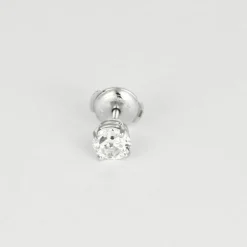 Puces d'oreilles or blanc et diamant