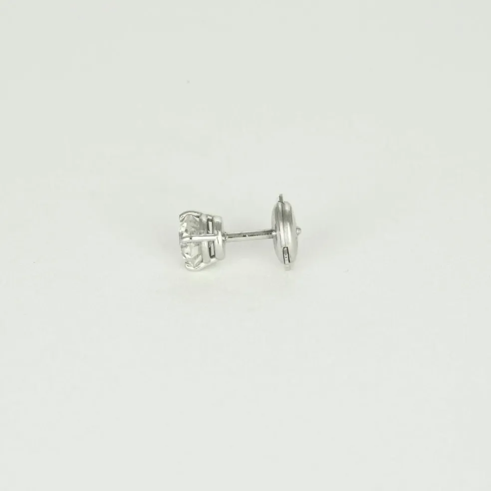 Puces d'oreilles or blanc et diamant