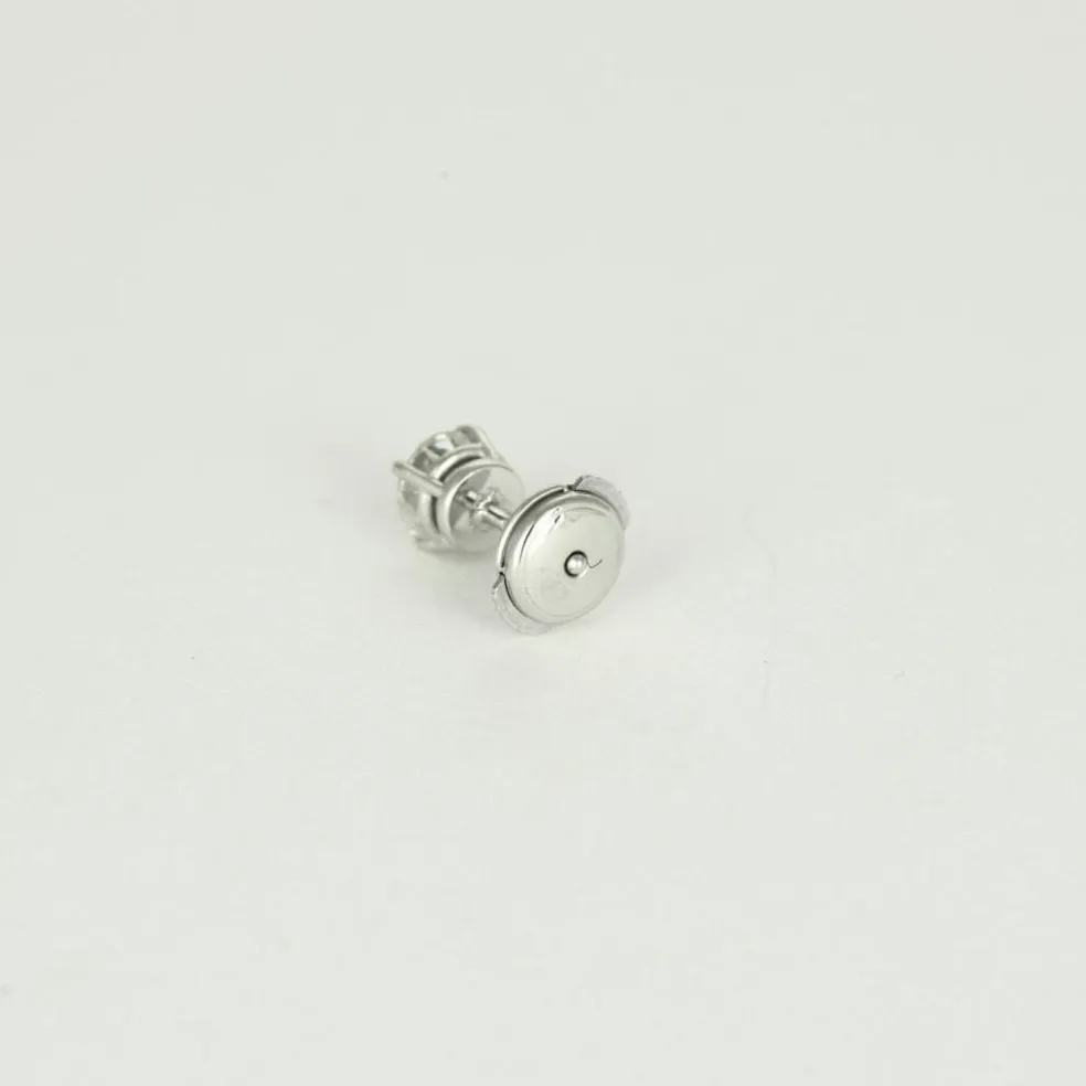 Puces d'oreilles or blanc et diamant