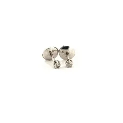 Puces d'oreilles Or Blanc 18 k