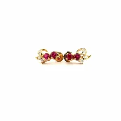 Puces D'oreilles Or Jaune 18k Topazes & Diamants