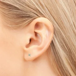 Puces D'oreilles Or Jaune & Diamants