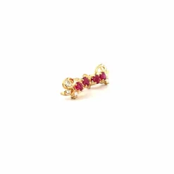 Puces D'oreilles Or Jaune 18k Topazes & Diamants