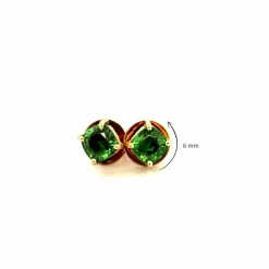 Puces D'oreilles Or Jaune 18 carats & Tourmaline