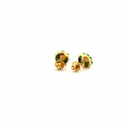 Puces d'oreilles or jaune perle