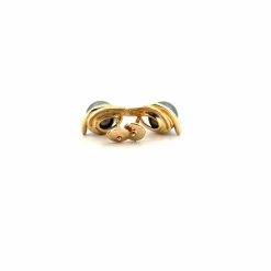 Puces d'oreilles or jaune diamants