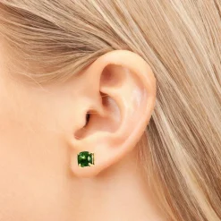 Puces D'oreilles Or Jaune 18 carats & Tourmaline