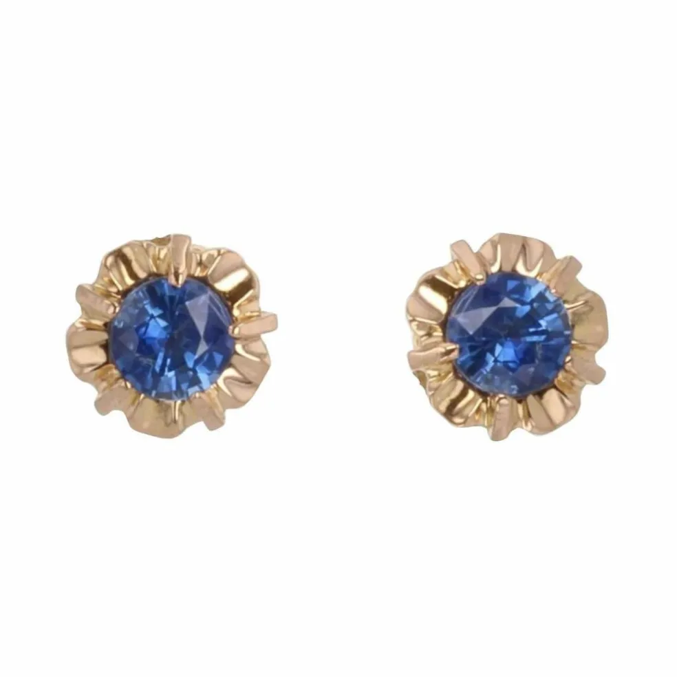 Puces d'oreilles saphirs vintage
