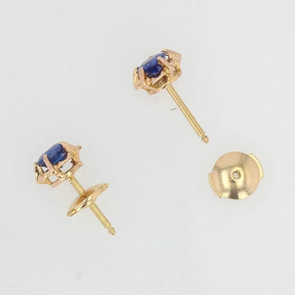 Puces d'oreilles saphirs vintage