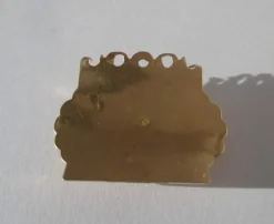 Rare fermoir régional émail or rose XIXe