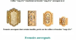 Rare fermoir régional émail or rose XIXe