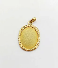 RARE Pendentif médaille d'amour or 18k 