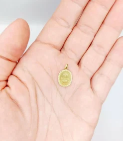 RARE Pendentif médaille d'amour or 18k 