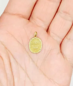 RARE Pendentif médaille d'amour or 18k 