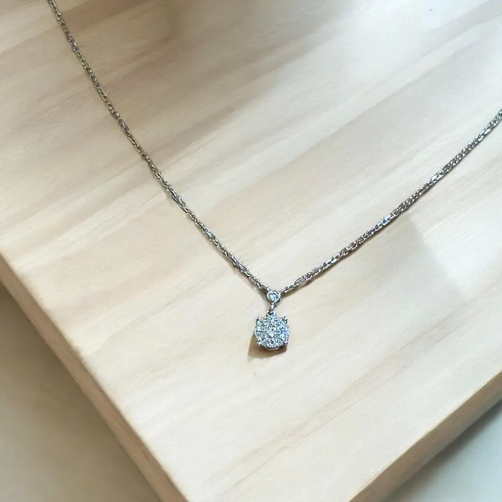 Ras de cou or blanc diamants