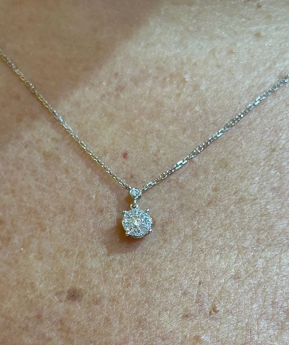 Ras de cou or blanc diamants