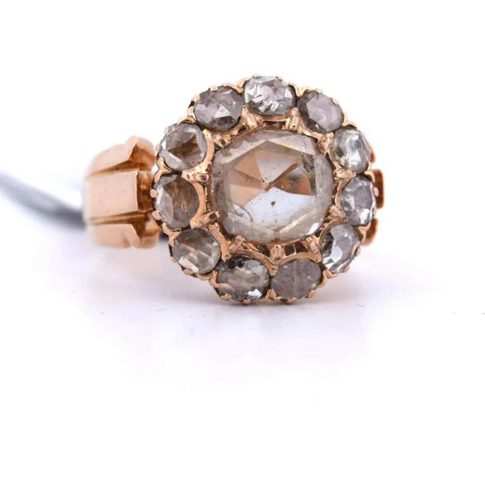 ÈRE VICTORIENNE - BAGUE EN OR ROSE 18 KT