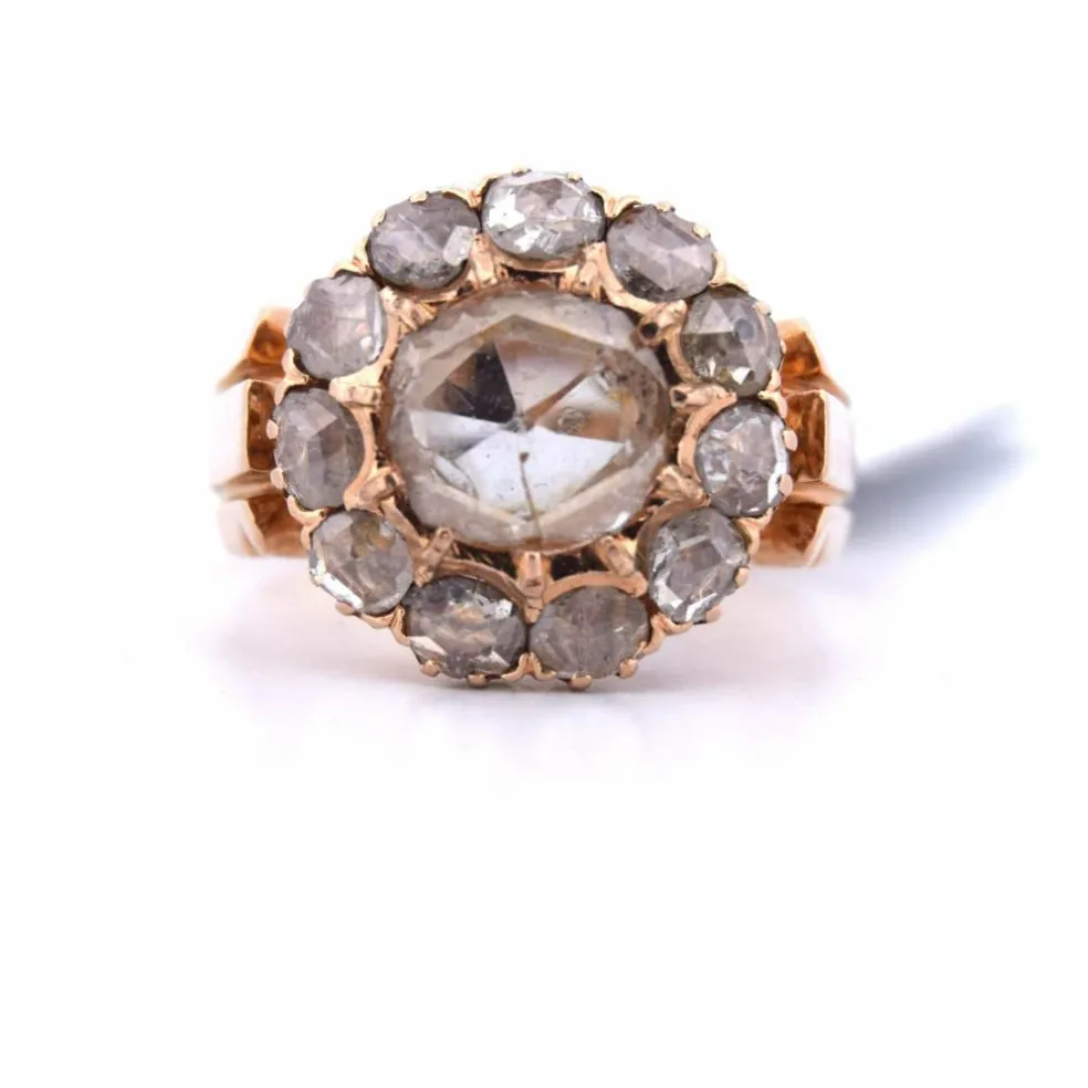 ÈRE VICTORIENNE - BAGUE EN OR ROSE 18 KT