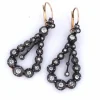 ÈRE VICTORIENNE - BOUCLES D'OREILLES EN OR ET ARGENT - DIAMANTS