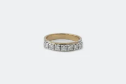 Rivière en or jaune et or blanc avec diamants