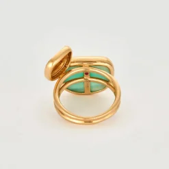 ROBERTO COIN - Black Amphibole Jade - Bague en Or rose, Agate, Quartz et Diamants