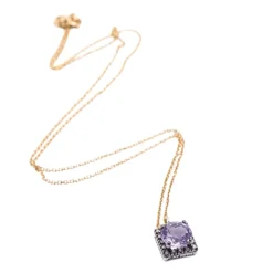 SALVINI - collier avec améthyste et or bicolore