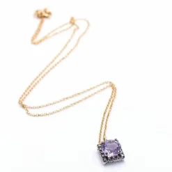 SALVINI - collier avec améthyste et or bicolore