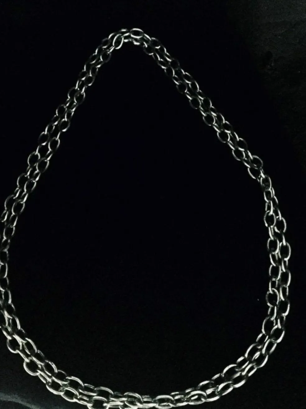 Sautoir à mailles forçat, Argent
