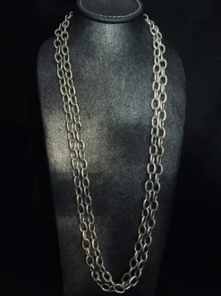 Sautoir à mailles forçat, Argent