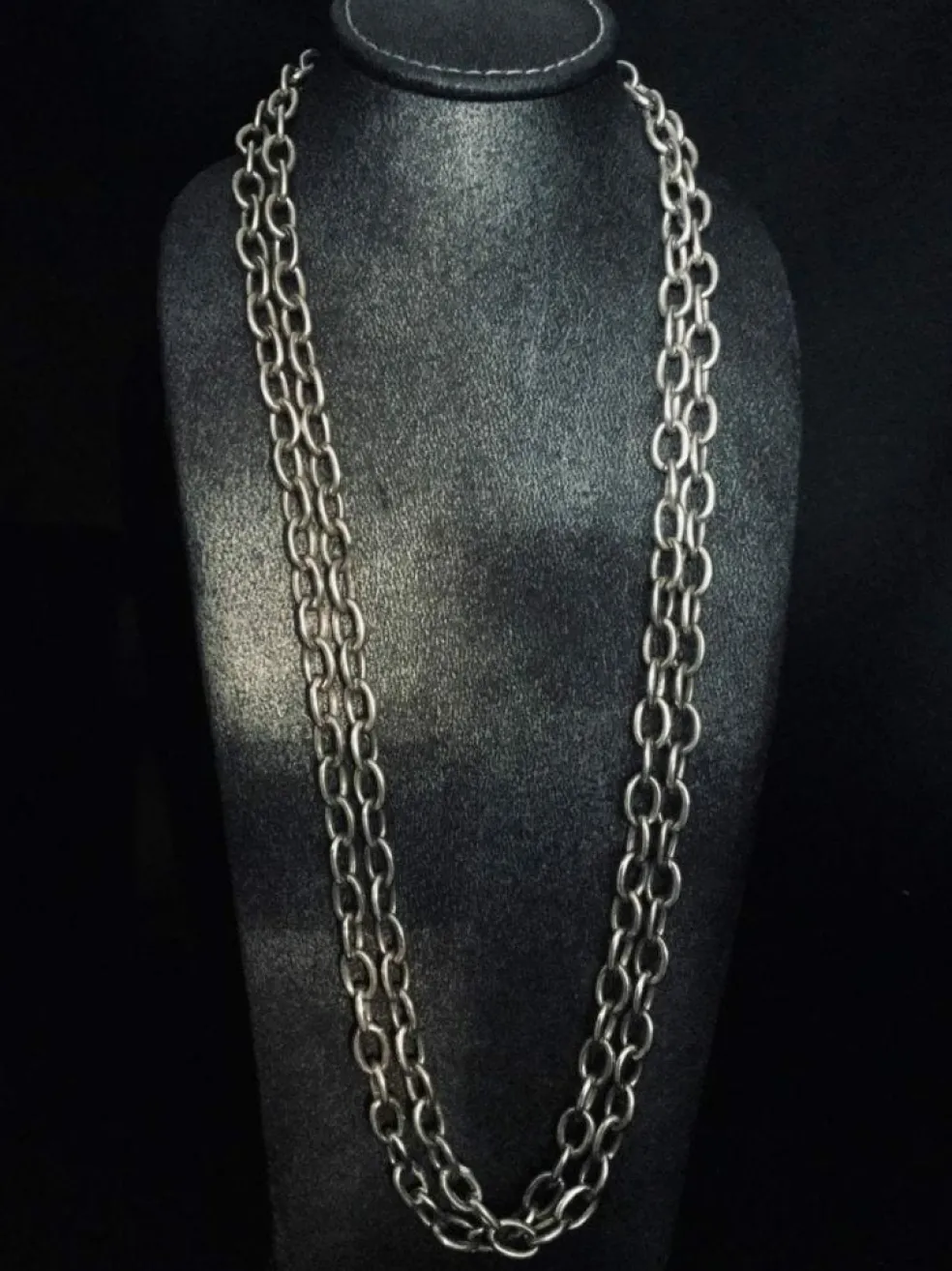 Sautoir à mailles forçat, Argent