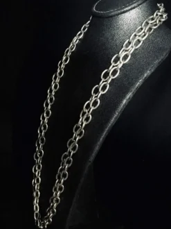 Sautoir à mailles forçat, Argent