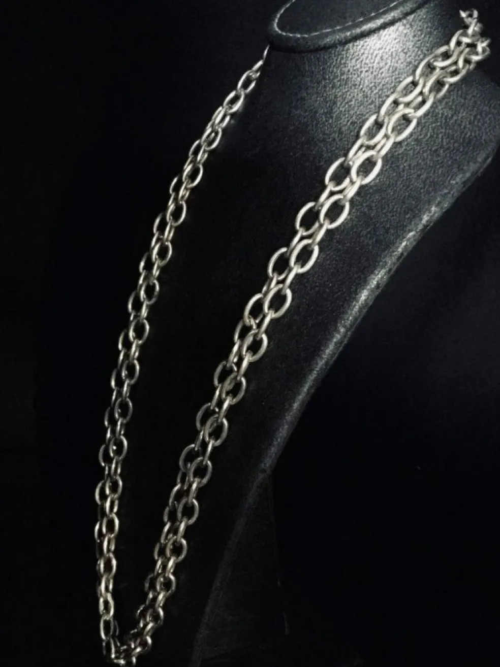 Sautoir à mailles forçat, Argent