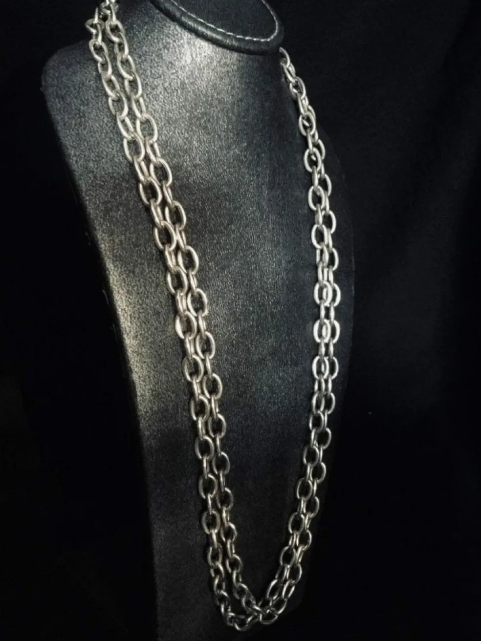 Sautoir à mailles forçat, Argent