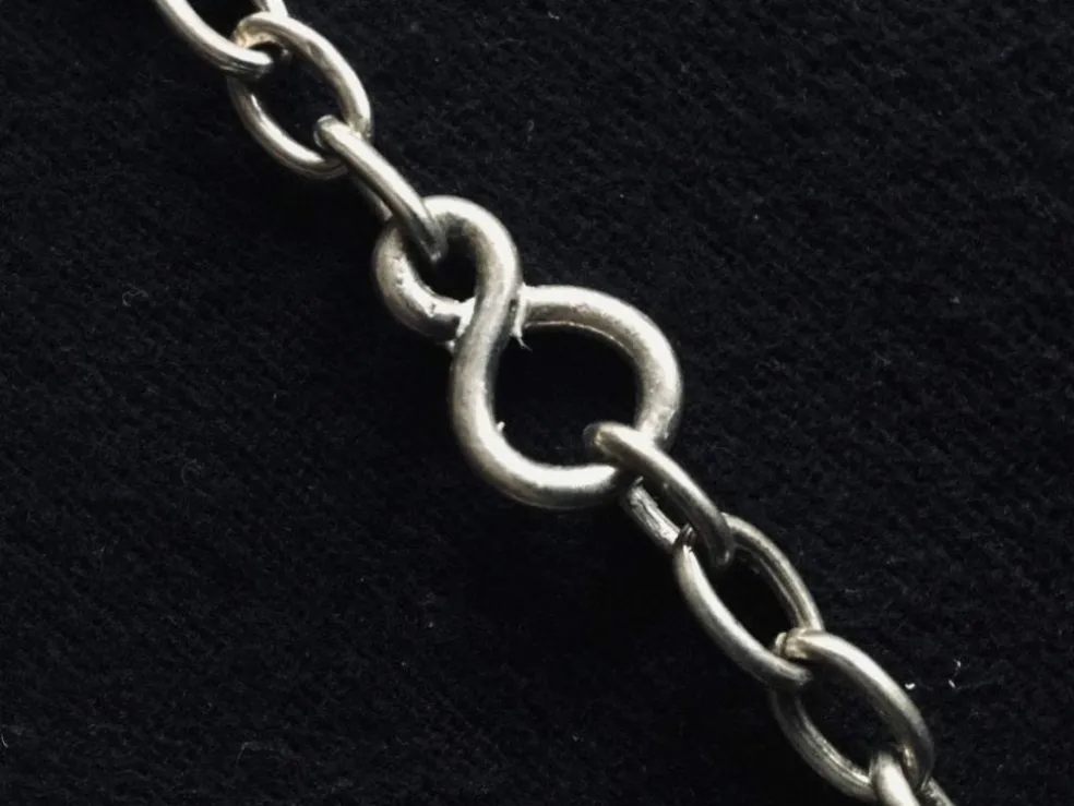 Sautoir à mailles forçat, Argent