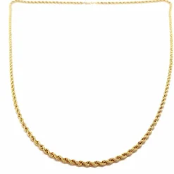 Sautoir ancien maille torsadée or jaune 18 carats
