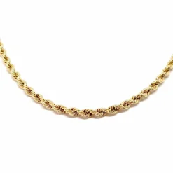 Sautoir ancien maille torsadée or jaune 18 carats