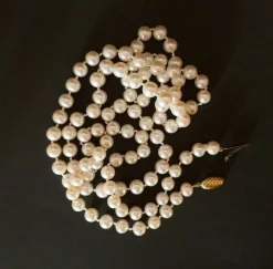 Sautoir de perles de culture, fermoir en or