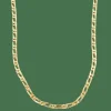 Sautoir en or jaune à maille figaro alternée