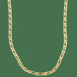 Sautoir en or jaune à maille figaro alternée