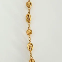 Sautoir en or jaune maille alternée